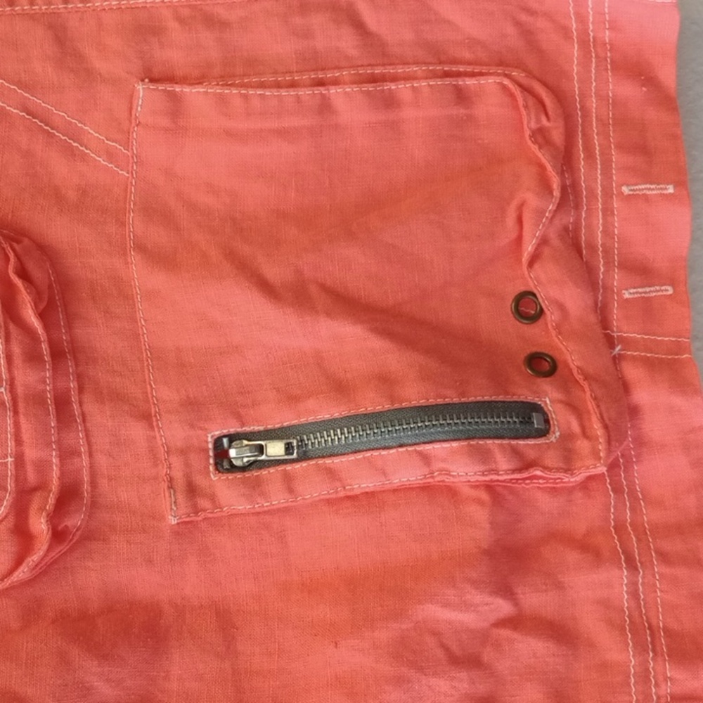 Pete & Greta Unisex Linen Utility Style With Belt Mini Skirt Size 6 - Picture 3 of 10